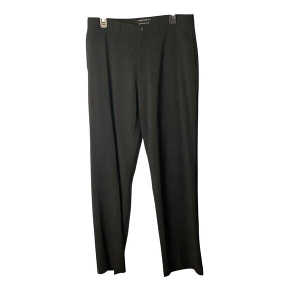 Vtg Kenneth Cole Mens Black Stretch Pants 34x34 Polyester Blend Slim Fit - Picture 1 of 7